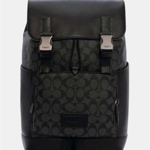 Coach Black Signature Backpack - Picture 3 of 5